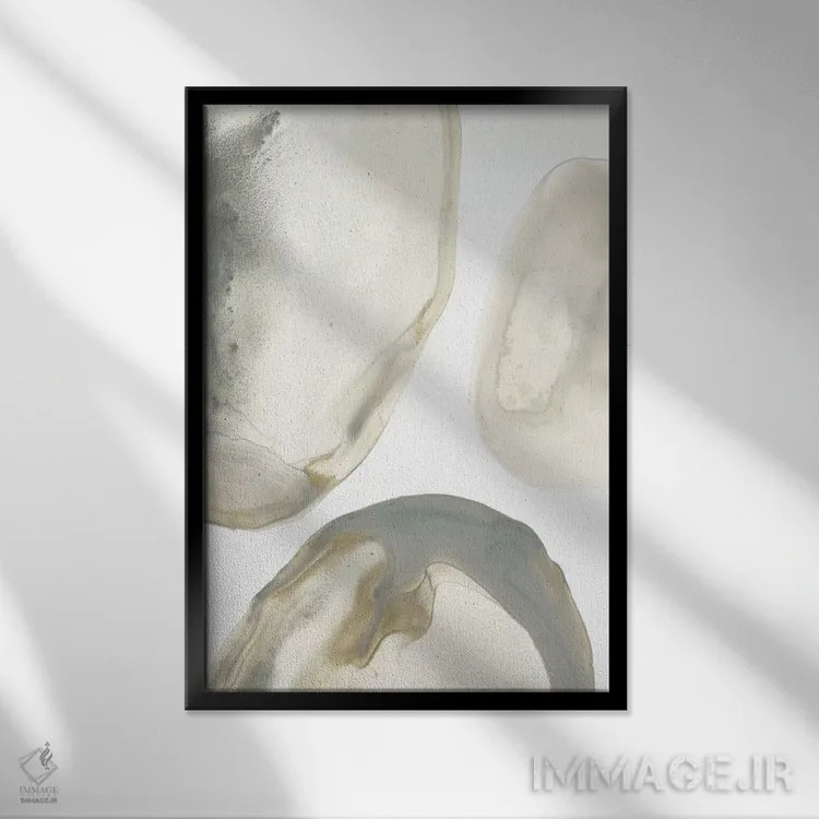 تابلو مینیمال ژئود طبیعی ۲ اثر جون اریکا وس - نمای قابدار مشکی