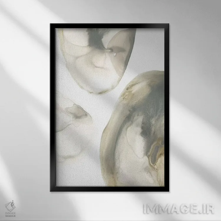 تابلو مینیمال ژئود طبیعی ۱ اثر جون اریکا وس - نمای قابدار مشکی