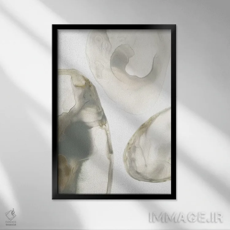 تابلو مینیمال ژئود طبیعی ۳ اثر جون اریکا وس - نمای قابدار مشکی