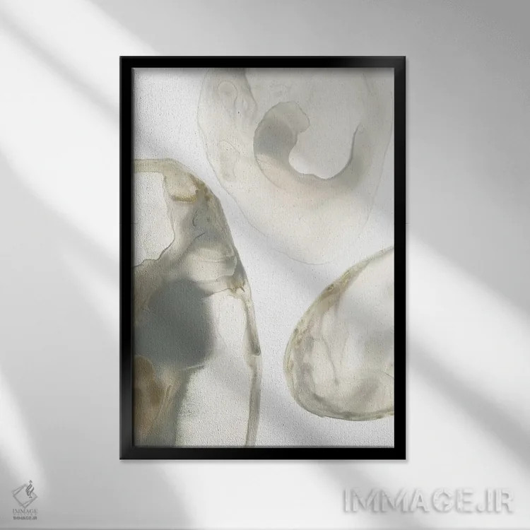 تابلو مینیمال ژئود طبیعی ۳ اثر جون اریکا وس - نمای قابدار مشکی