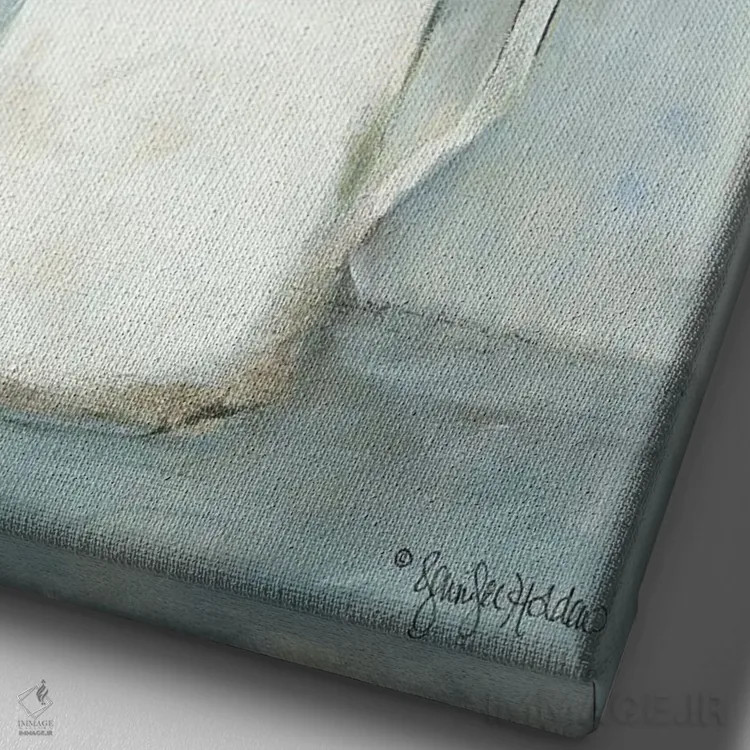 تابلو مدرن تازه چیده اثر جنیفر هولدن - نمای نزدیک بافت بوم