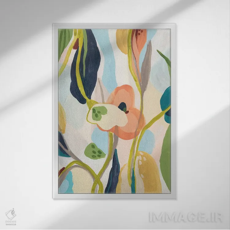 تابلو دکوراتیو جواهرات جنگلی سه اثر جون اریکا وس - نمای قابدار سفید