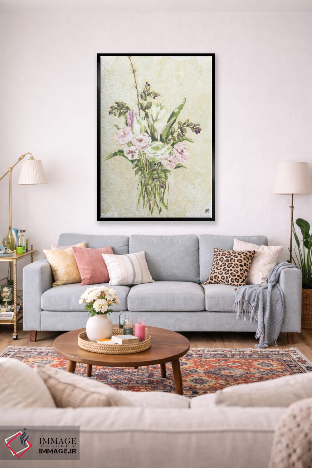 تابلو مدرن دسته گل مزرعه گل ها یک اثر جنیفر هولدن - D2B