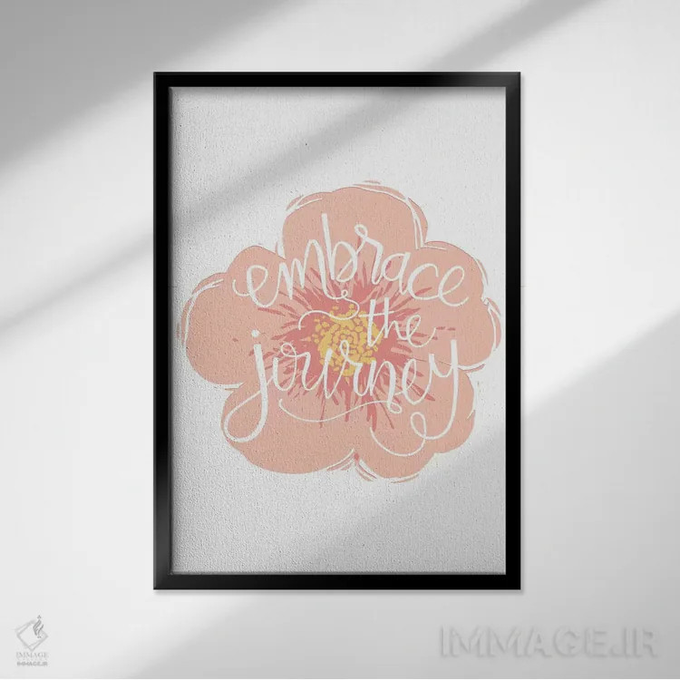 تابلو دکوراتیو گل های یاقوت کبود اثر ژان کلی - نمای قابدار مشکی