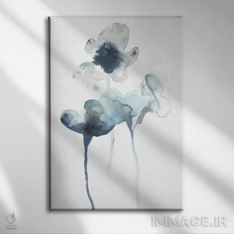 تابلو انتزاعی شکوفه های نیمه شب ۲ اثر جون اریکا وس - نمای روبهرو روی دیوار