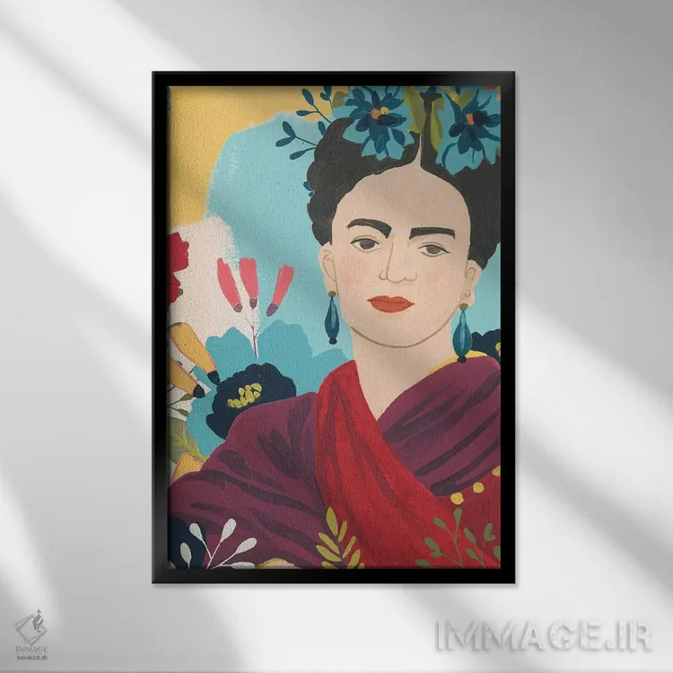 تابلو دکوراتیو باغ فریدا دو اثر جون اریکا وس - نمای قابدار مشکی