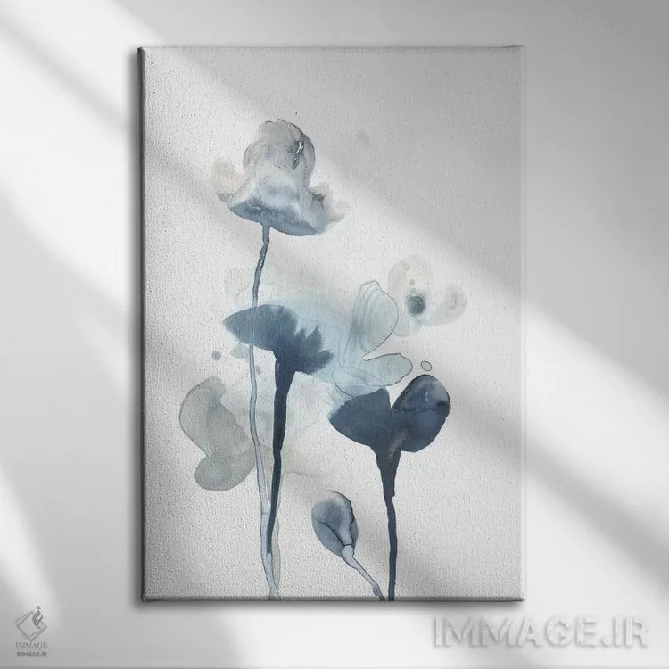 تابلو انتزاعی شکوفه های نیمه شب ۴ اثر جون اریکا وس - نمای روبهرو روی دیوار