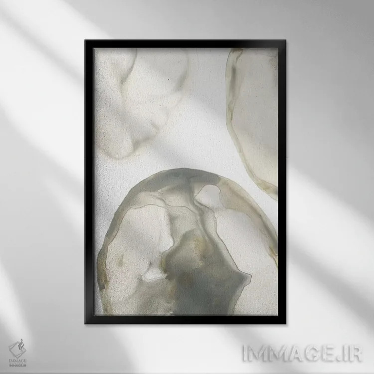 تابلو مینیمال ژئود طبیعی ۴ اثر جون اریکا وس - نمای قابدار مشکی