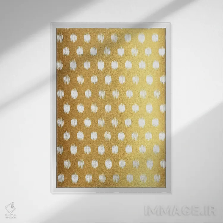 تابلو انتزاعی تولد با هیجان شیرین اثر ژان کلی - نمای قابدار سفید