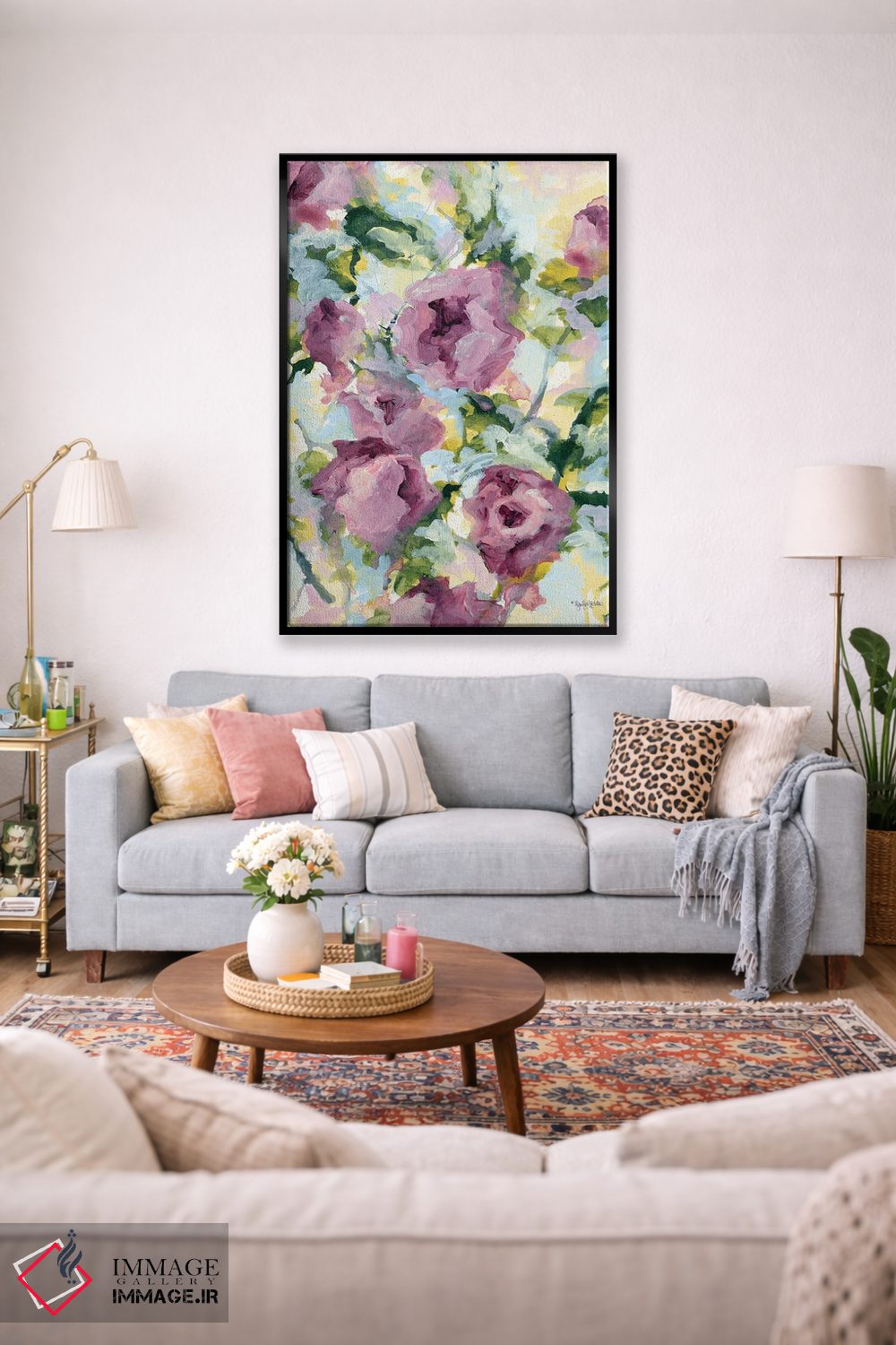 تابلو انتزاعی گل انتزاعی اثر جنیفر هولدن - D2B