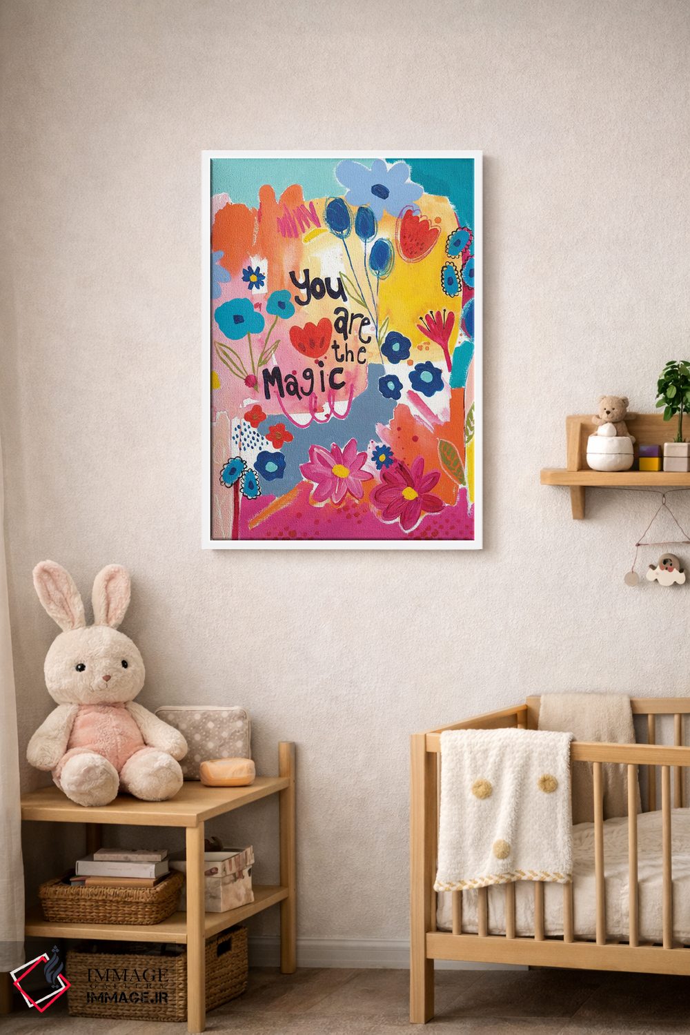 تابلو دکوراتیو تو گل جادویی هستی اثر جنیفر مک کالی - D3W