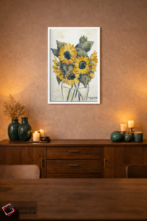تابلو دکوراتیو برداشت آفتابگردان ها اثر جنیفر هولدن - D1W