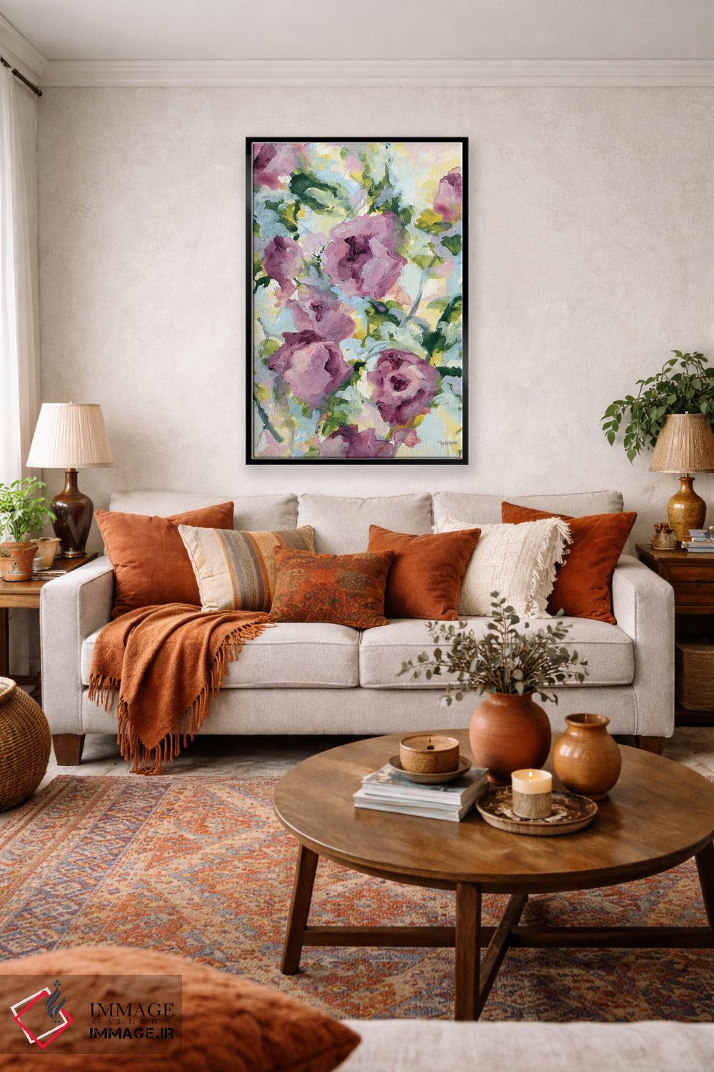 تابلو انتزاعی گل انتزاعی اثر جنیفر هولدن - D5B