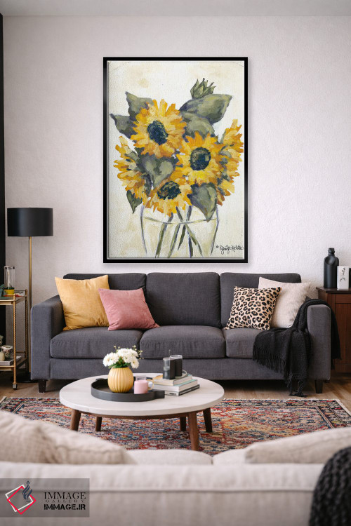 تابلو دکوراتیو برداشت آفتابگردان ها اثر جنیفر هولدن - D2B