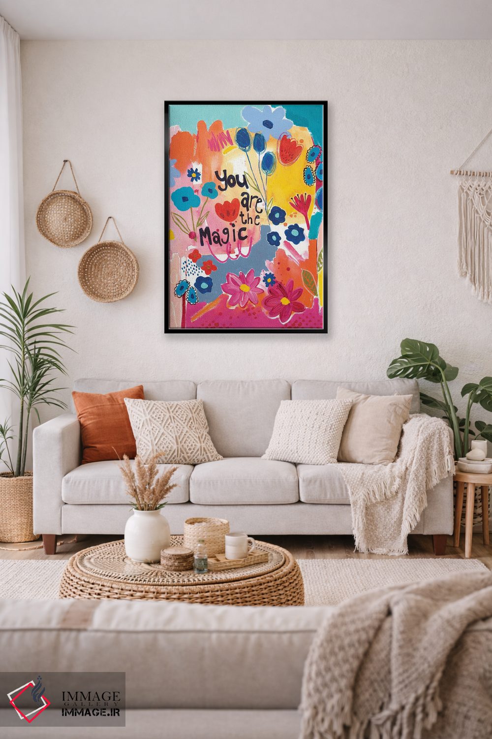 تابلو دکوراتیو تو گل جادویی هستی اثر جنیفر مک کالی - D5B
