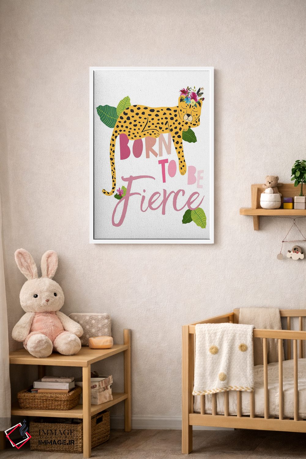 تابلو دکوراتیو چیتای خشمگین از تولد دو اثر جنیفر مک کالی - D3W