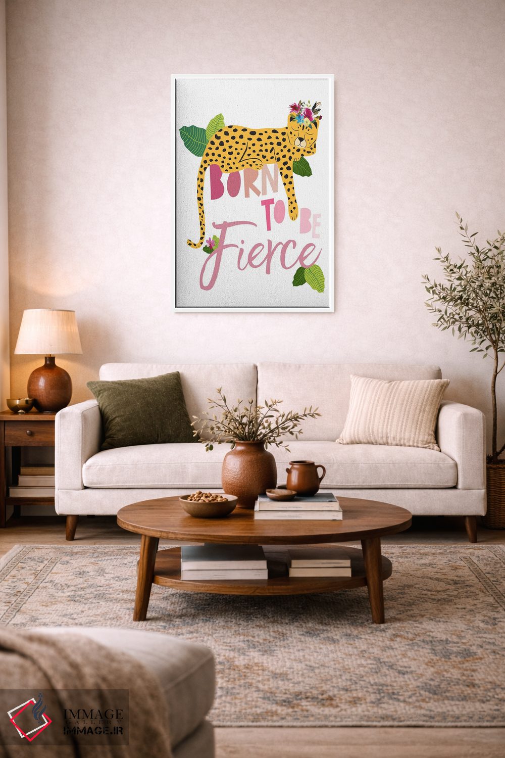 تابلو دکوراتیو چیتای خشمگین از تولد دو اثر جنیفر مک کالی - D4W