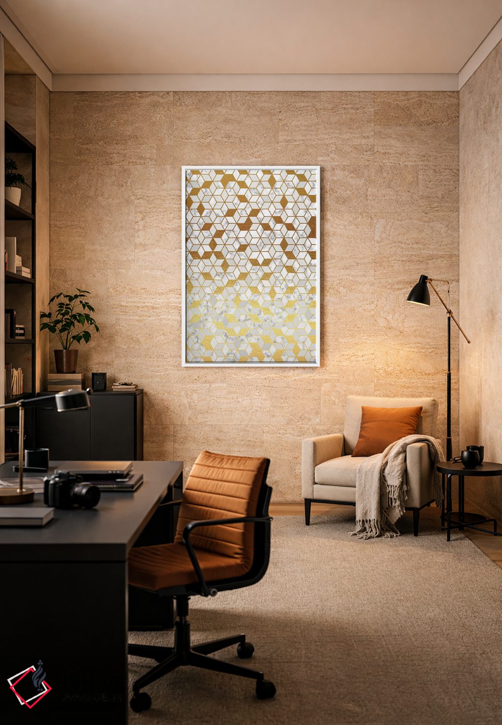 تابلو انتزاعی ترازو ۳ اثر ژان کلی - D6W