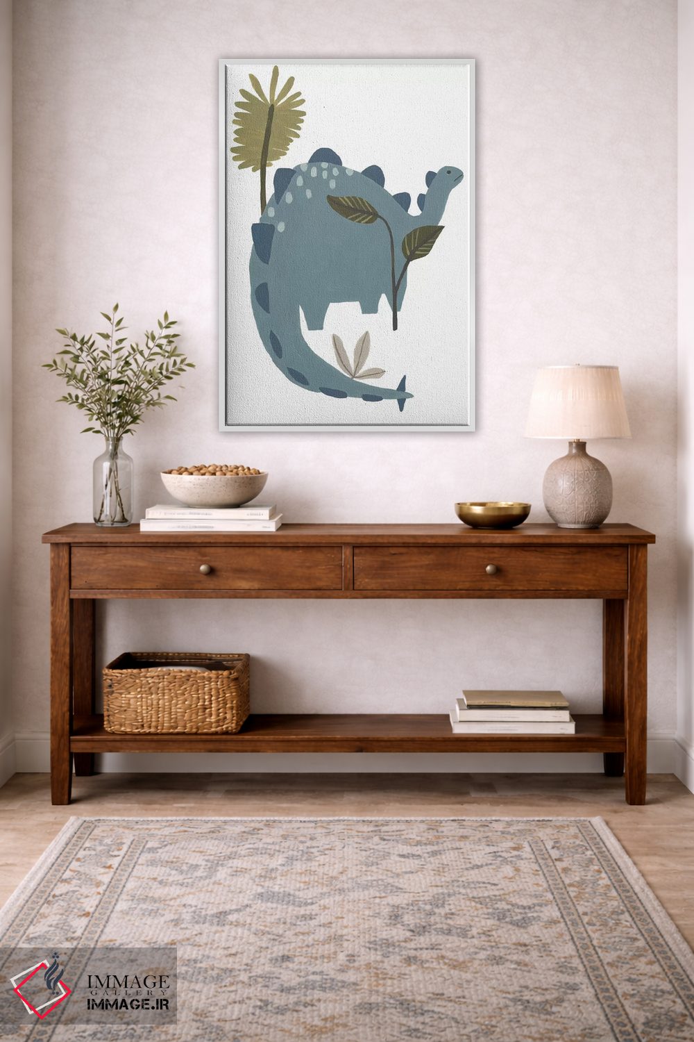 تابلو دکوراتیو دایناسور قدرتمند یک اثر جون اریکا وس - D4W