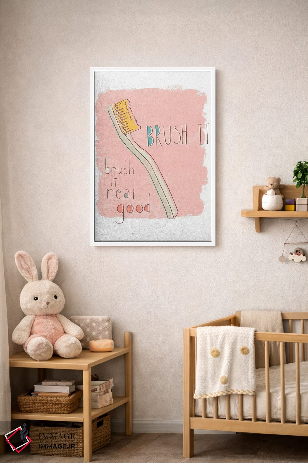 تابلو دکوراتیو بازی گفتاری توالتی سه اثر جون اریکا وس - D4W