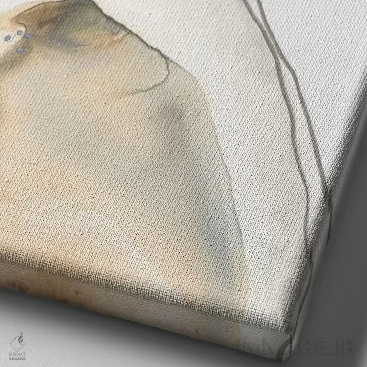 تابلو مینیمال صدف های اقیانوسی دو اثر جون اریکا وس - نمای نزدیک بافت بوم