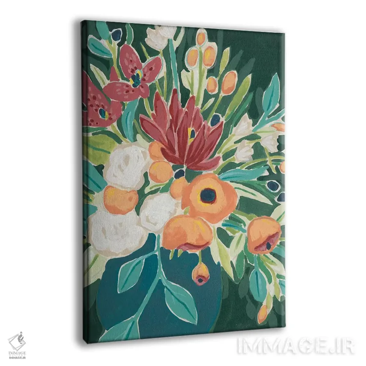 تابلو دکوراتیو دسته گل سرخوش یک اثر جون اریکا وس - نمای پرسپکتیو محصول