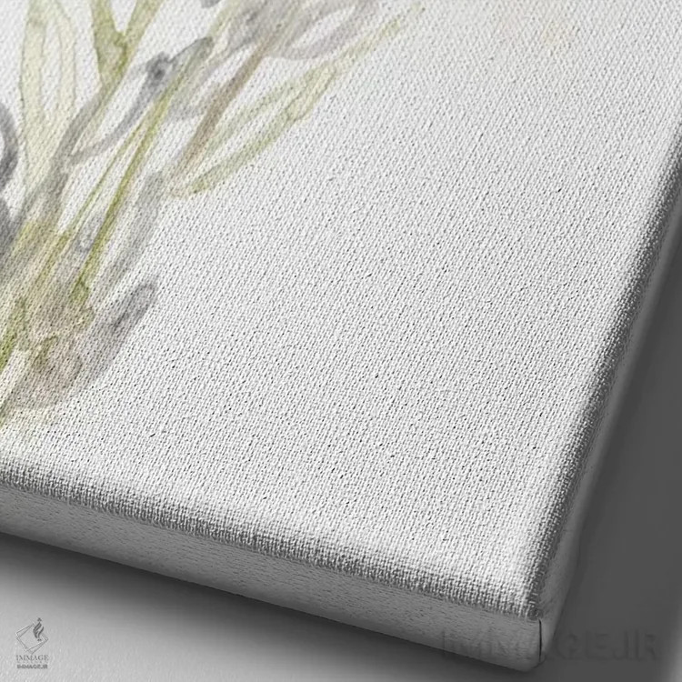 تابلو مینیمال گیاهان خیالی ۲ اثر جون اریکا وس - نمای نزدیک بافت بوم