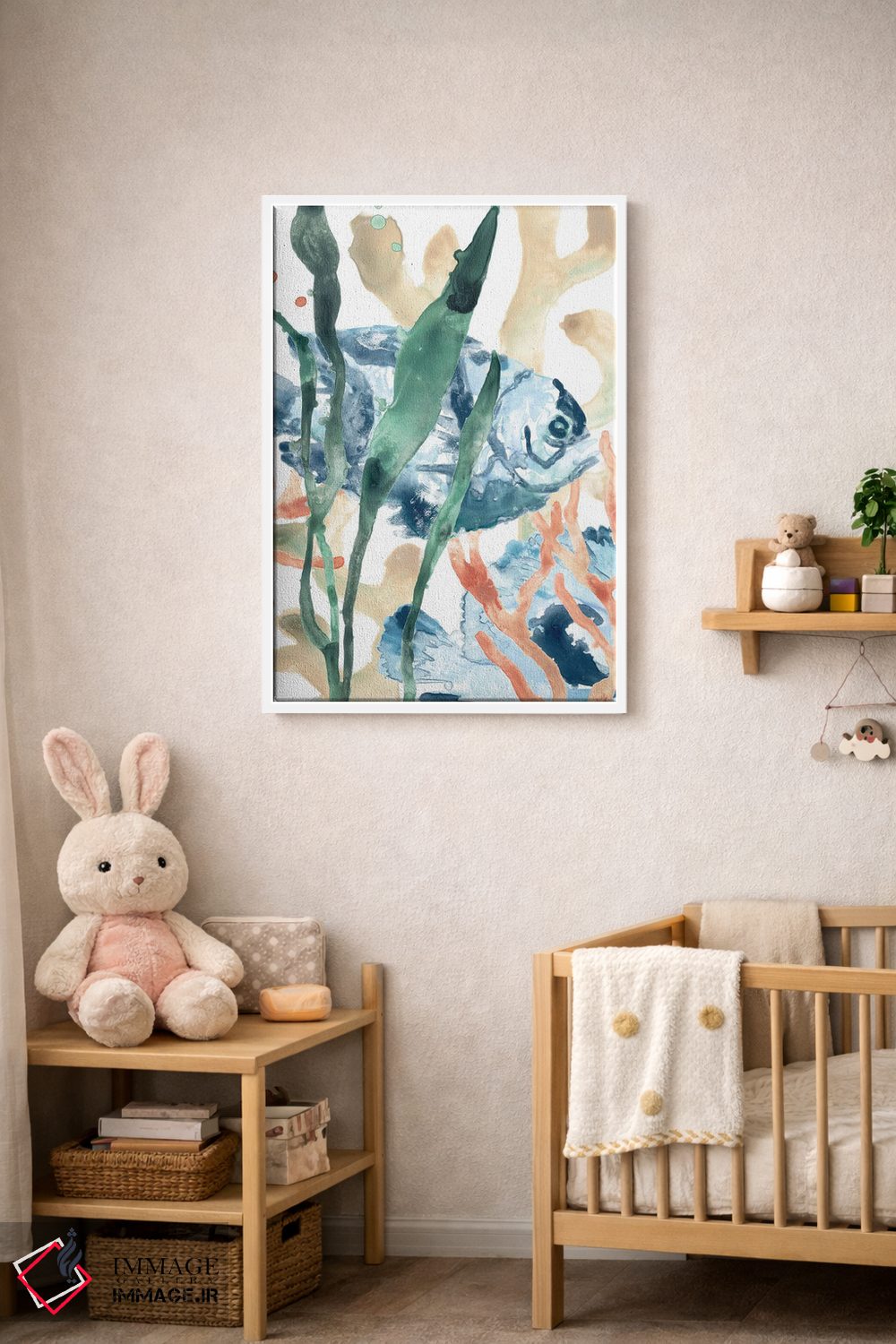 تابلو دکوراتیو در میان جلبک های دریایی ۱ اثر جون اریکا وس - D3W