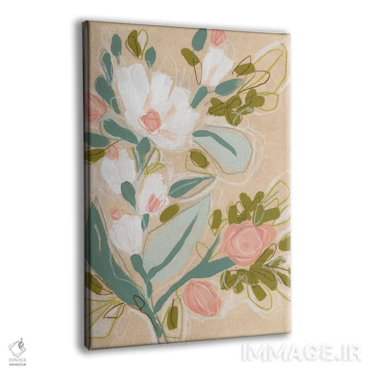 تابلو مینیمال طرح بهاری ۱ اثر جون اریکا وس - نمای پرسپکتیو محصول