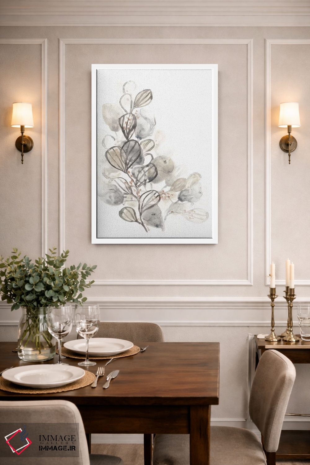 تابلو مینیمال گیاه شناسی خنثی ۲ اثر جون اریکا وس - D1W