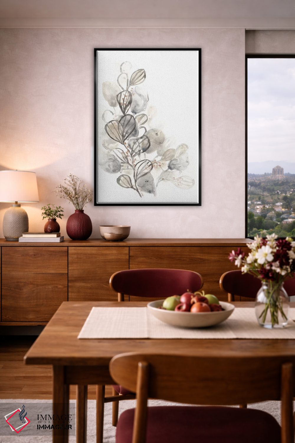 تابلو مینیمال گیاه شناسی خنثی ۲ اثر جون اریکا وس - D4B