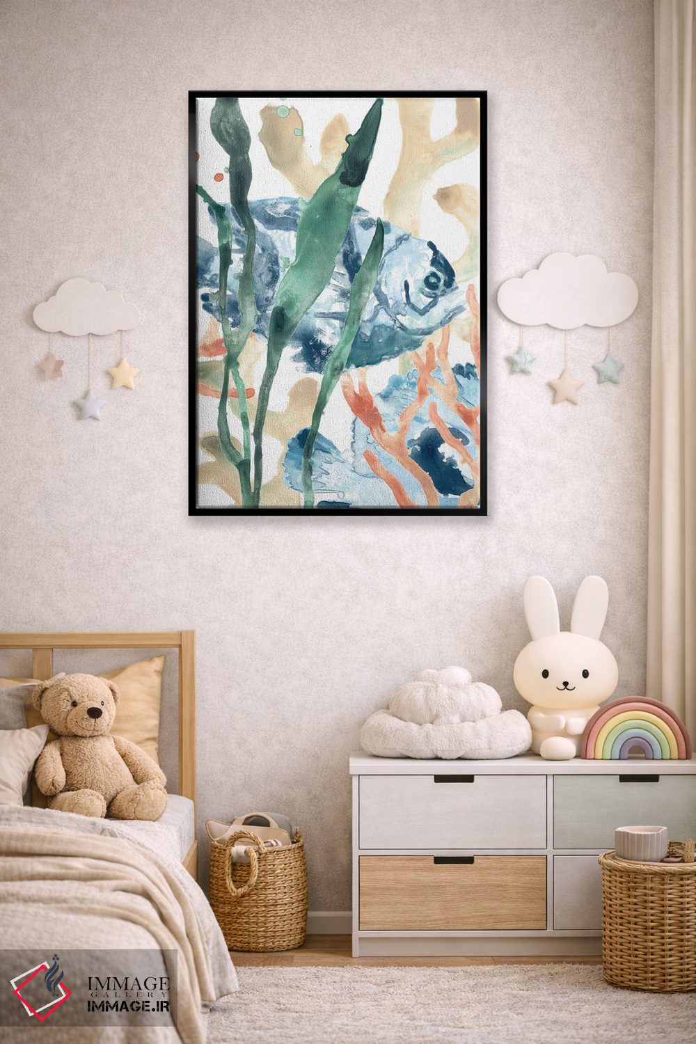 تابلو دکوراتیو در میان جلبک های دریایی ۱ اثر جون اریکا وس - D6B