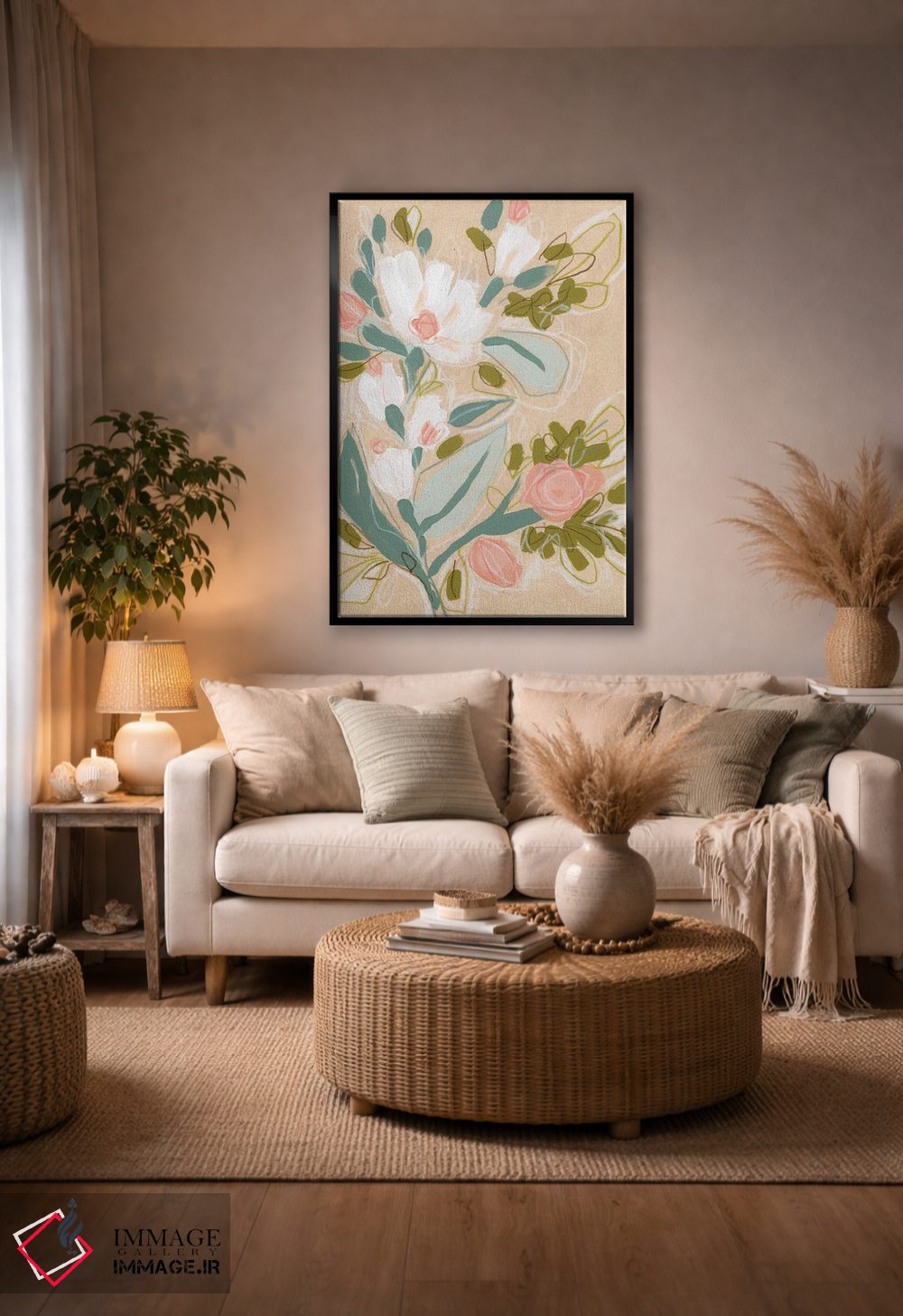 تابلو مینیمال طرح بهاری ۱ اثر جون اریکا وس - D3B