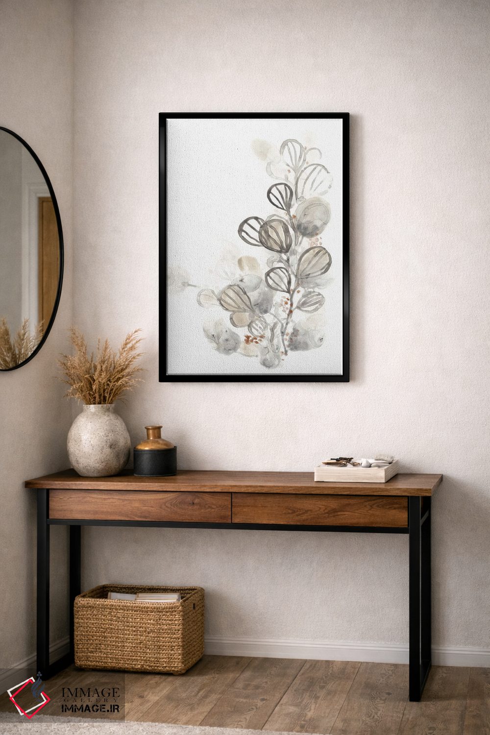 تابلو مینیمال گیاه شناسی خنثی ۱ اثر جون اریکا وس - D5B