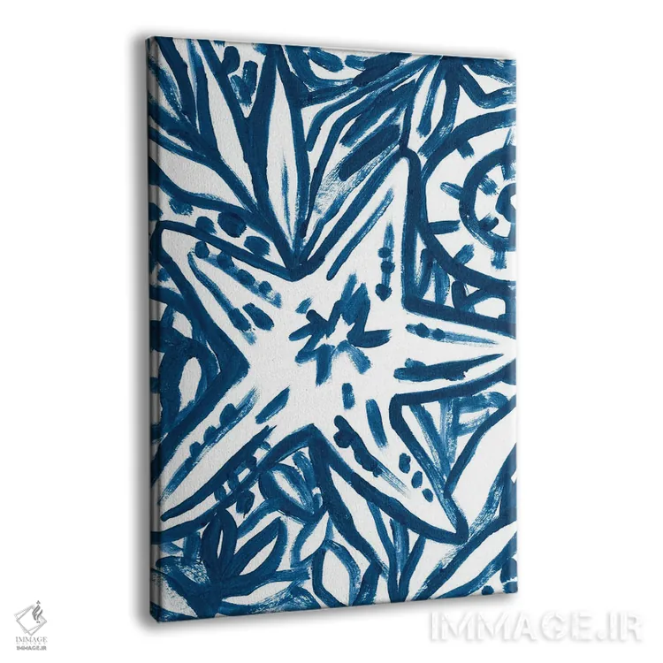 تابلو مینیمال باتیک ساحل قلم موخورده ۳ اثر جون اریکا وس - نمای پرسپکتیو محصول