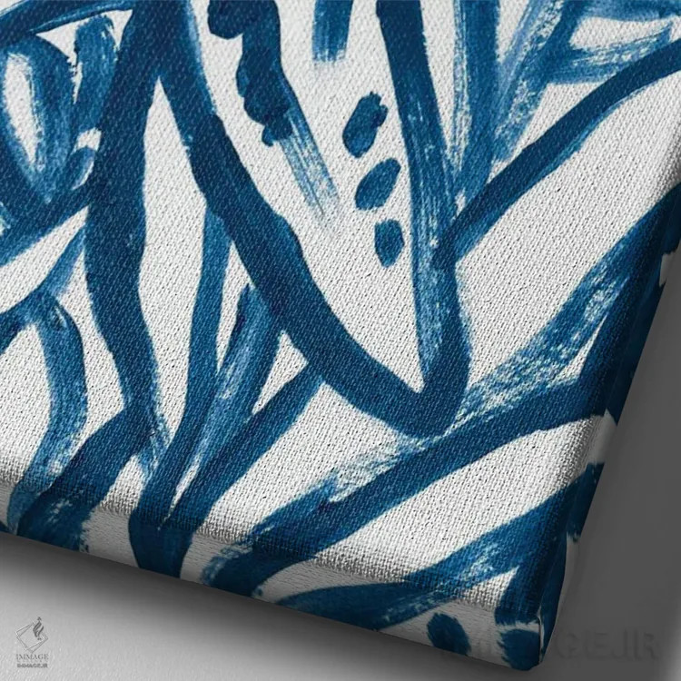 تابلو مینیمال باتیک ساحل قلم موخورده ۳ اثر جون اریکا وس - نمای نزدیک بافت بوم