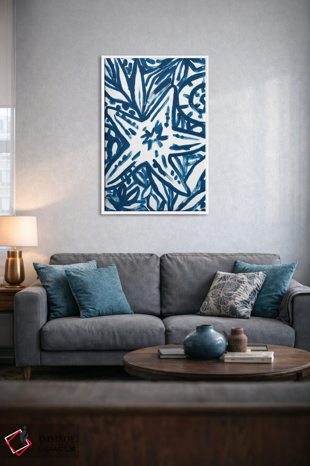 تابلو مینیمال باتیک ساحل قلم موخورده ۳ اثر جون اریکا وس - D2W