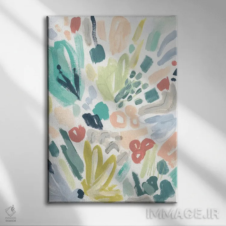تابلو مینیمال ترازو باغچه ای ۱ اثر جون اریکا وس - نمای روبهرو روی دیوار