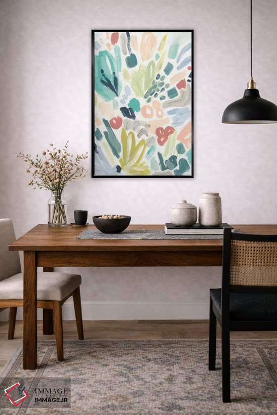 تابلو مینیمال ترازو باغچه ای ۱ اثر جون اریکا وس - D6B