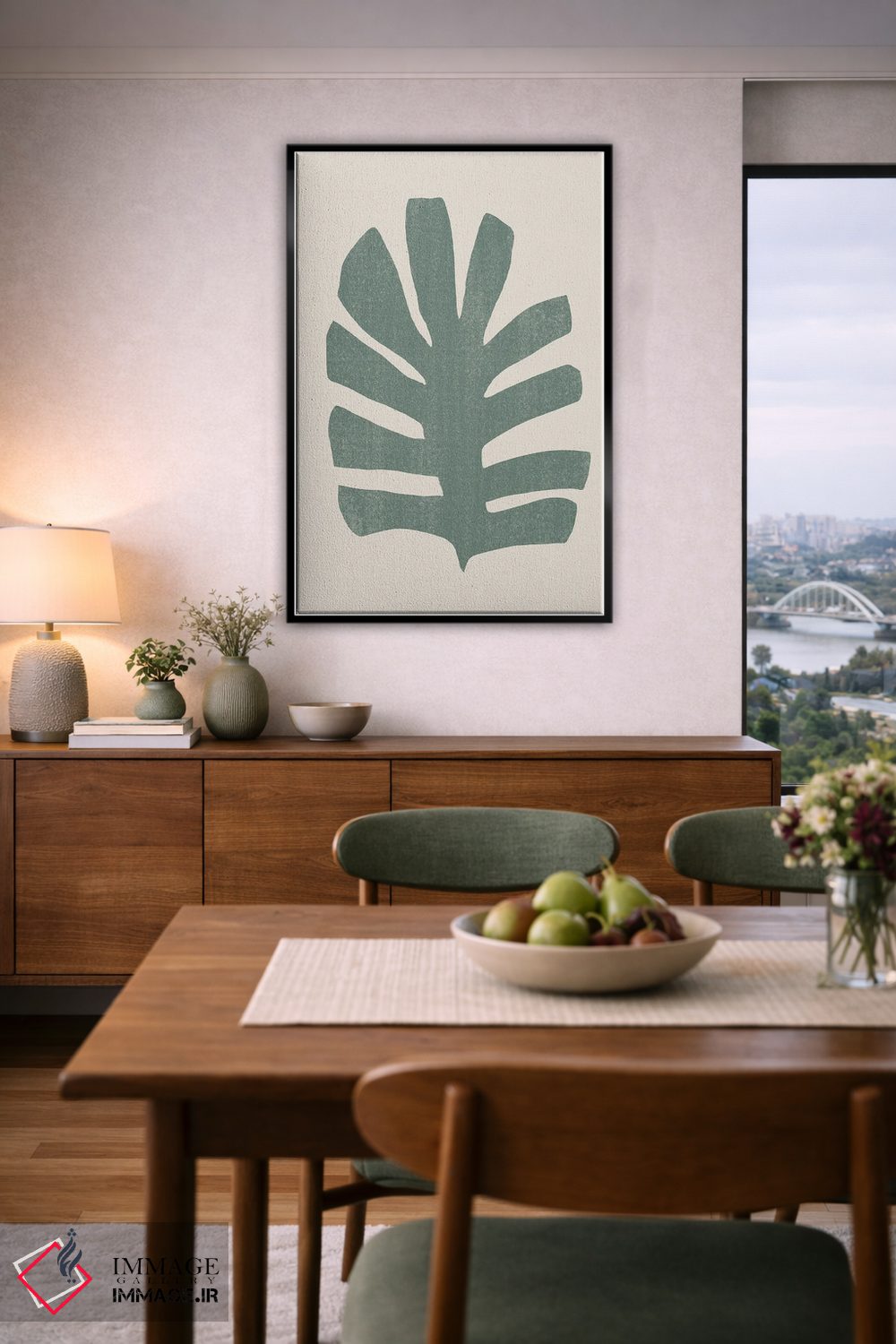 تابلو مینیمال تغییر شکل نخل ۳ اثر جون اریکا وس - D6B