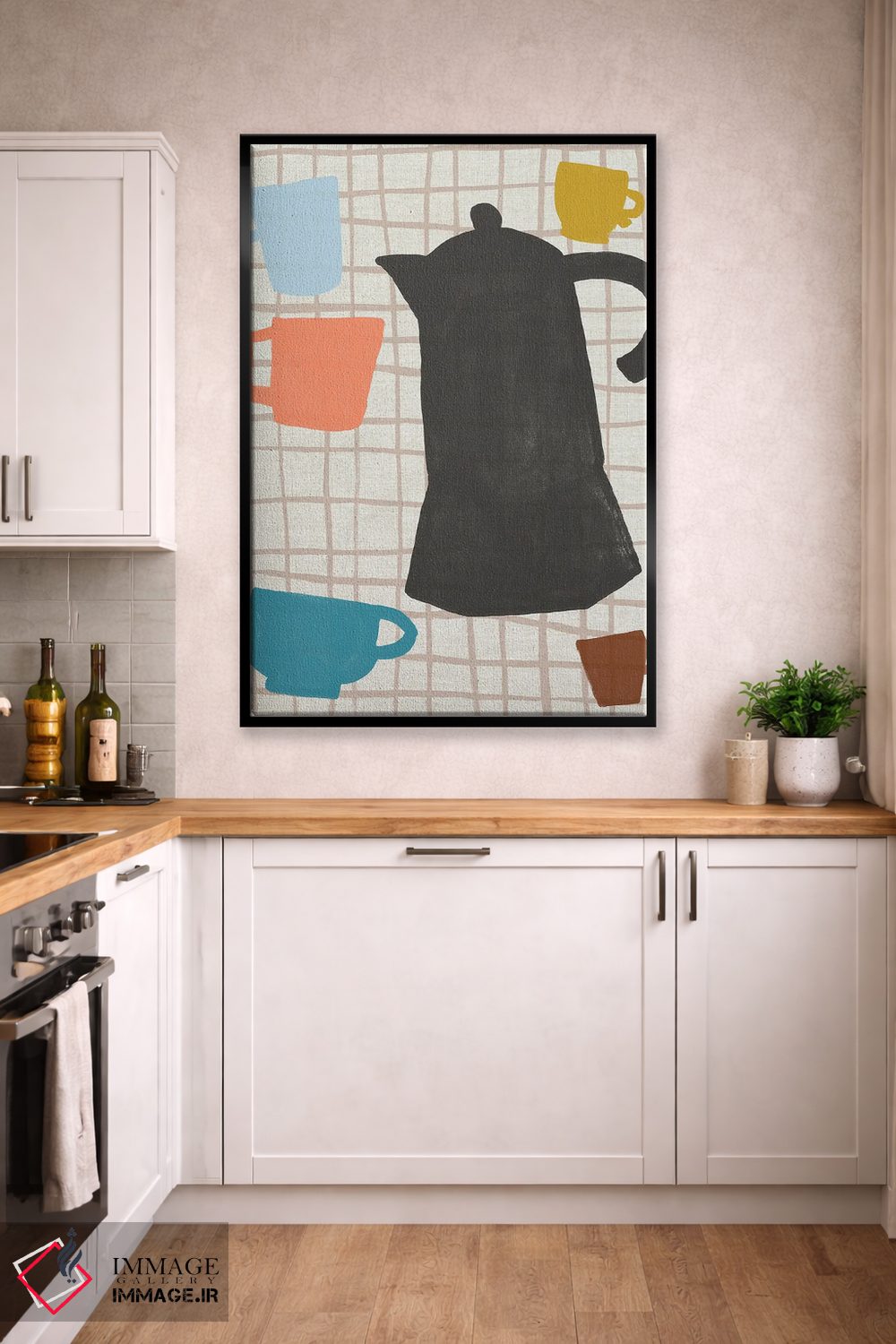 تابلو مدرن برش های قهوه ۲ اثر جون اریکا وس - D2B