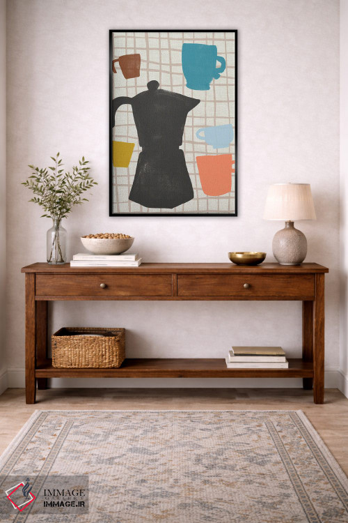 تابلو مدرن برش های قهوه ۱ اثر جون اریکا وس - D5B