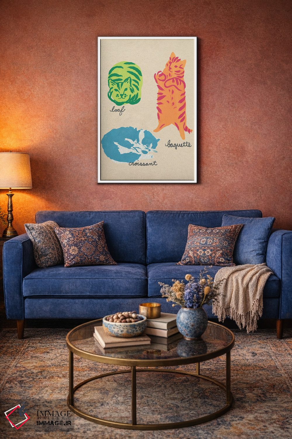 تابلو مدرن اشکال مهم گربه ها ۱ اثر جون اریکا وس - D4W