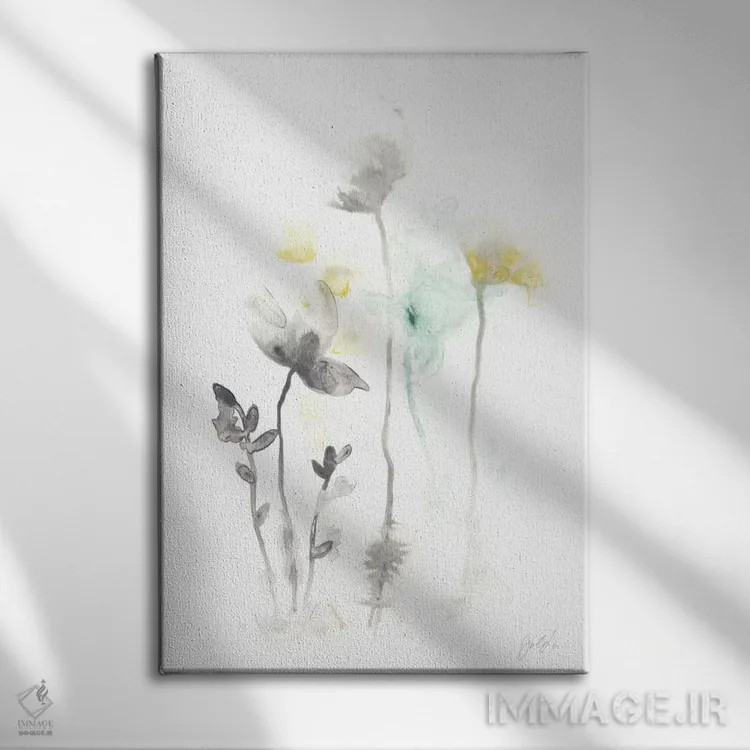 تابلو مینیمال توهم ساقه ۲ اثر جون اریکا وس - نمای روبهرو روی دیوار