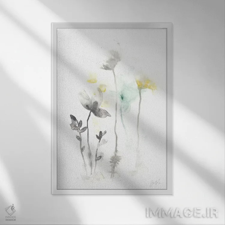 تابلو مینیمال توهم ساقه ۲ اثر جون اریکا وس - نمای قابدار سفید