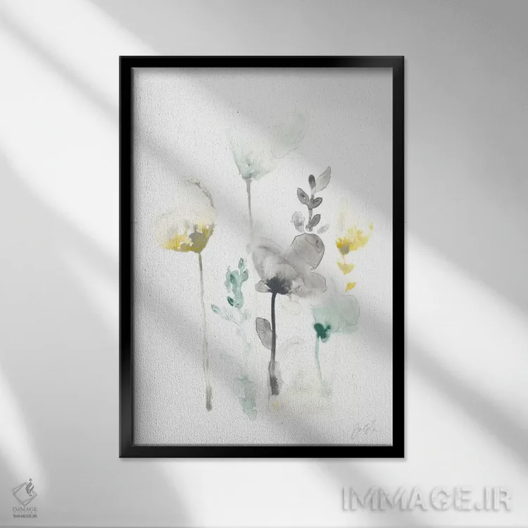 تابلو مینیمال توهم ساقه ۳ اثر جون اریکا وس - نمای قابدار مشکی