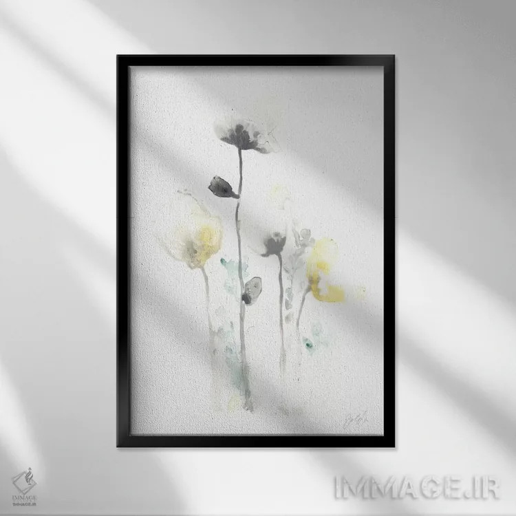 تابلو مینیمال توهم ساقه ۴ اثر جون اریکا وس - نمای قابدار مشکی