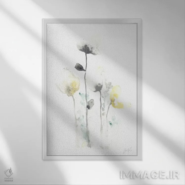 تابلو مینیمال توهم ساقه ۴ اثر جون اریکا وس - نمای قابدار سفید