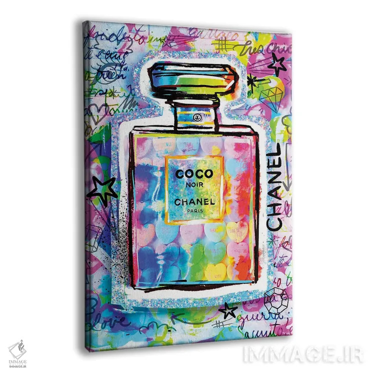 تابلو دکوراتیو عطر کوکو اثر جسیکا استمپل - نمای پرسپکتیو محصول