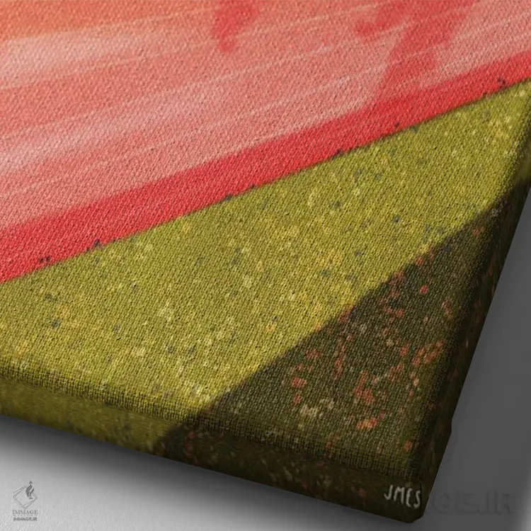 تابلو دکوراتیو شناگران اثر جیمی ادلر - نمای نزدیک بافت بوم